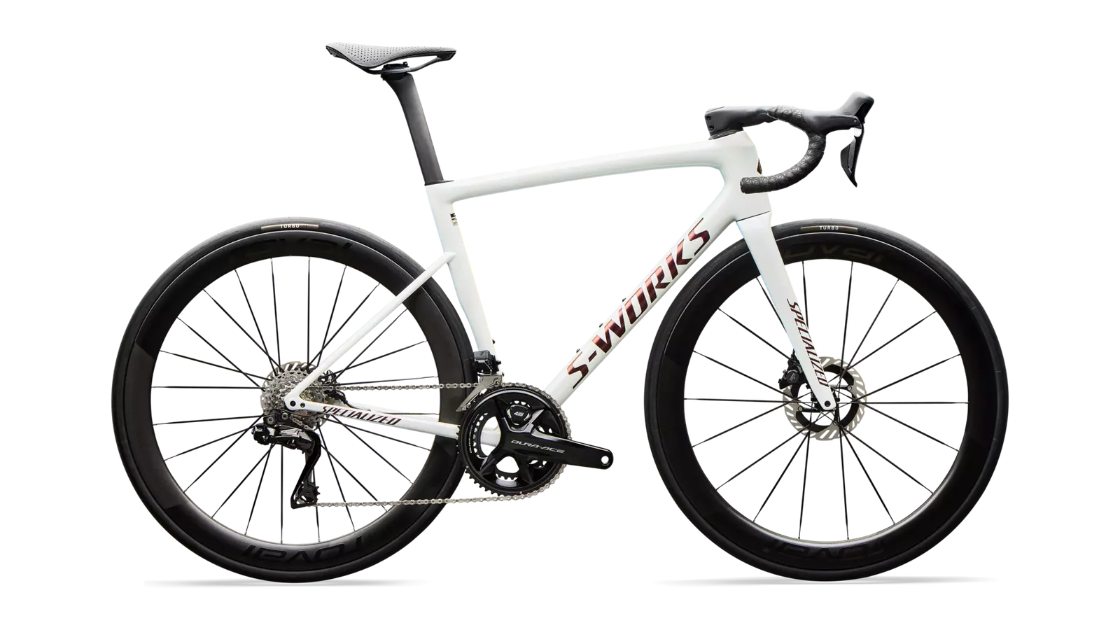 94926-00_TARMAC-SL8-SW-DI2-METWHTSIL-CMLNREDGLD-BLK_HERO_DARK-PDP.webp S-Works Tarmac SL8 Shimano Dura-Ace Di2 – Image 1