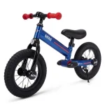 Draisienne MINI 12 pouces Bleue - 3-6 ans, siège ajustable 37–50 cm, pneus caoutchouc, capacité 45 kg